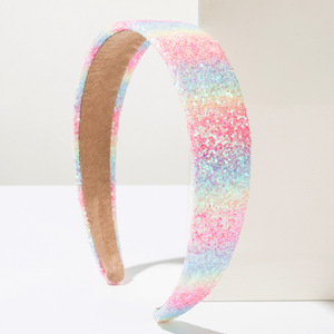 Cross-border New Style Elegant Simple <strong>Rainbow</strong> <strong>Sequins</strong> Plaid Handmade Women's High-end Fashion Gradient All-match Super Flash - Product Image 3