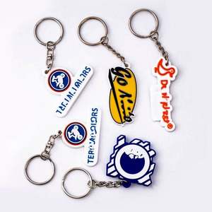 Porte-clés promotionnels en PVC en caoutchouc gaufré et gaufré avec logo personnalisé Porte-clés souples personnalisés - Product Image 4