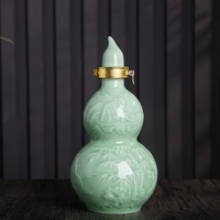 Vase en porcelaine de Jingdezhen, style Art déco, en forme de gourde colorée, pour la décoration de table et de la maison