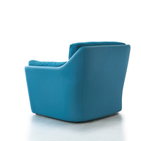 Fauteuil de salon moderne minimaliste en tissu, cadre en acier inoxydable, pieds en bois massif pour salon, salons de beauté, réception