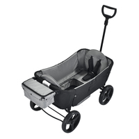 2025 Chariot utilitaire pliant tout terrain pour bébé avec auvent-Meilleur chariot de camping pour la plage, poussette 4 places en plein air