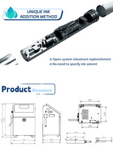 Imprimante jet d'encre à petits caractères continue CIJ FASTJET A470 A400 pour l'impression de dates, codes-barres et textes sur emballages, sacs et boîtes en papier - Product Image 5