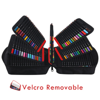 Art Supplies 180 Ensemble de crayons de couleur professionnels dans un étui en nylon avec 180 crayons de couleur et 3.8 mines de base pour l'esquisse et le dessin