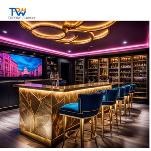 Bancore <span class=keywords><strong>Bar</strong></span> di Lusso Personalizzato Europeo da Cocktail e Whisky in Pietra per Discoteca con Cassa e Luce a LED - Product Image 5