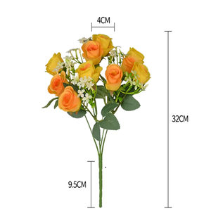 Nhân Tạo Tăng Hoa Mới Được Thiết Kế Nhà Máy Giá Lụa Bảng Vườn Faux Rose Bouquet - Product Image 2