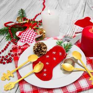 Stainless Steel <b>Christmas</b> Spoon Coffee Spoons Gingerbread <b>Man</b> Spoon Sets Creative Handle Teaspoons for <b>Christmas</b> Gifts - Product Image 4