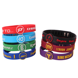 Bracelet en silicone réglable pour équipe sportive Lakers <span class=keywords><strong>Nets</strong></span> Warriors Bucks 76 Basketball Bracelet de main classique pour fan - Product Image 2