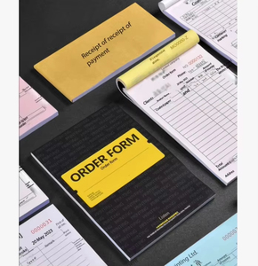 Carnet de reçus autocopiants personnalisé en kraft écologique, multicolore, pour documents commerciaux - Product Image 5
