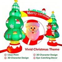 Arche de Noël gonflable de qualité supérieure, durable et imperméable, installation facile, ventilateur intégré, design de couleur personnalisable pour la décoration de festival