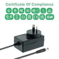 SAA RCM approuvé 12V 3A adaptateur d'alimentation ca/cc chargeur mural de remplacement 12 volts transformateur 12 volts 3 ampères pour caméra de sécurité