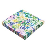 Serviettes en papier rectangulaires personnalisées à motif floral bleu imprimé en couleur pour mariages et banquets d'hôtel, en pâte de bois vierge