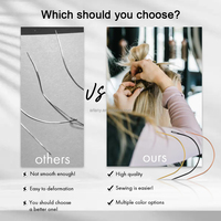 Aiguilles à tisser courbées en C ARLANY avec logo personnalisé pour extensions de cheveux, aiguilles à coudre pour perruques et postiches