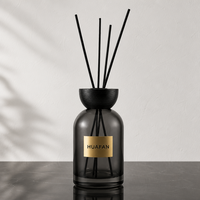 Vente en gros de flacons en verre cylindriques pour diffuseur de parfum, avec bouchon rond, 100 ml, 120 ml, 150 ml, 200 ml, 380 ml, récipient pour parfum aromatique