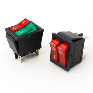 สวิตช์โยกแบบสองขั้ว (DPST) รุ่น KCD6 ไฟสีแดง/เขียว |   สวิตช์เปิด-ปิด 6 ขาสำหรับเครื่องทำความร้อนและเครื่องใช้ไฟฟ้า |   สวิตช์ 15A 250V AC - Product Image 2
