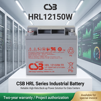 Batterie au plomb-acide scellée AGM VRLA haute performance CSB HRL12150W 12V 150W pour alimentation sans interruption Eaton APC, éclairage d'urgence