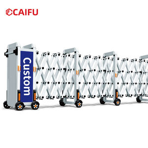 Barrière <span class=keywords><strong>de</strong></span> sécurité routière télescopique rétractable manuelle à pousser-tirer avec roues <span class=keywords><strong>pour</strong></span> <span class=keywords><strong>parking</strong></span>, aéroport, métro, centre commercial - Product Image 3