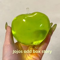 High-Looks Malty Apple Squeeze Toy Slow-Rebound Anti-Stress Gadget de décompression transparent infusé à l'huile de noix de coco pour