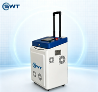 Machine de nettoyage laser à impulsions portative 300W, système complet, refroidie par air, type sac à dos, pour le nettoyage de grandes surfaces de moules