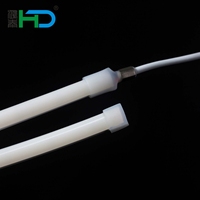 Bande LED étanche IP67, flexible, sans points lumineux, en silicone lisse, scellée, 10 mm, pour usage extérieur, DC 24V/AC 220V