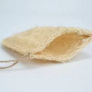 Sac à savon en loofah naturel fait main, forme ovale épaissie, maille exfoliante pour le nettoyage du visage - Product Image 4