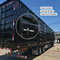 Semi-remorque porte-conteneurs polyvalente 20 pieds/40 pieds avec verrouillage réglable pour le transport routier de conteneurs logistiques