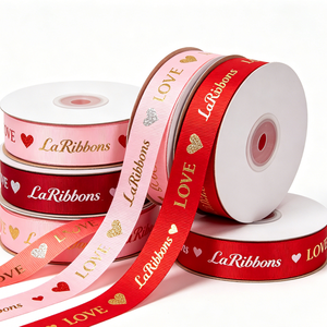 OEKO Certified 22mm Burgundy Wine <b>Red</b> Grosgrain Polyester <b>Ribbon</b> for Valentine's Day Present & Florist Bouquet Decoration - Product Image 3