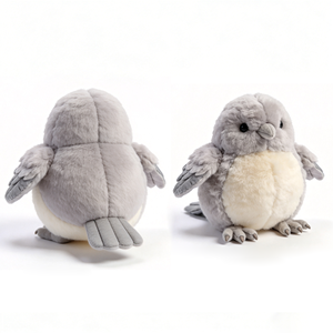 Factory Direct Sale <b>Cute</b> Animal Plush Toy Hot Sale Round Gray Bird Plush Toy Realistic Bird <b>Doll</b> Custom Plush - Product Image 2