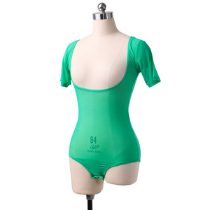 Offre Spéciale haute qualité femmes filles pratique Costume eau gaze poitrine soutien à manches courtes danse du ventre <span class=keywords><strong>justaucorps</strong></span> - Product Image 4