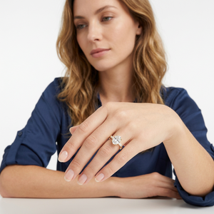 Bague de fiançailles solitaire de luxe en argent sterling 925 plaqué rhodium avec diamant de laboratoire ovale de 1 carat, bijoux fins pour femmes - Product Image 6