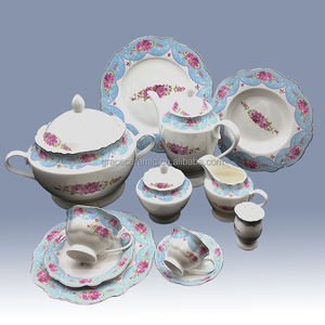 Juego de Vajilla Elegante de Porcelana China de Diseño Nuevo Personalizado de Fábrica de Chaozhou, Juego de Vajilla de 56 Piezas de <span class=keywords><strong>Arcopal</strong></span> Turco - Product Image 1