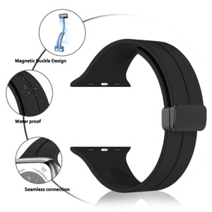 Bracelet magnétique pliable en silicone pour <span class=keywords><strong>Apple</strong></span> <span class=keywords><strong>Watch</strong></span> S8/S7/S6/S5/<span class=keywords><strong>SE</strong></span>/Ultra/S10/S9 - Product Image 4