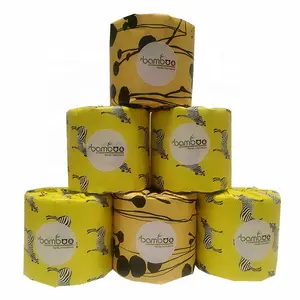 Biodegradable 3ply Toilet Tissue Bamboo Toilet Paper With Core Toilet Paper