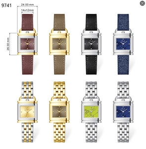 Orologio da Polso Scottie 9741 di Lusso, Nuovo Arrivo, Personalizzabile per <span class=keywords><strong>Donna</strong></span>, al Quarzo, Impermeabile, Quadrante Quadrato Colorato con Cinturino in Pelle - Product Image 6