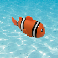 Termometer ikan Robot interaktif, mainan berenang dengan tampilan suhu LED, pengisian daya USB, tahan air, desain aman