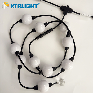 Profissional personalizado RGB 360 graus Decoração 50mm 30mm Diâmetro <span class=keywords><strong>DMX</strong></span> 3D <span class=keywords><strong>Pixel</strong></span> Ball Light Strings IP65 <span class=keywords><strong>LED</strong></span> Garden Light PC Lamp - Product Image 3