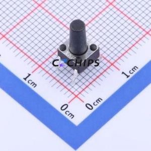 TC-1102-C-O-B Tactile Switch Through hole Component (THT)-4P,6x6mm Switch Single Pole Single Throw Round Button 1N Through Hole - Product Image 1