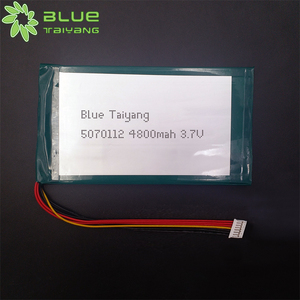 Azul Taiyang 5070112 Batería personalizada recargable Li-polímero 3,7 <span class=keywords><strong>V</strong></span> <span class=keywords><strong>4800mAh</strong></span> Batería - Product Image 1