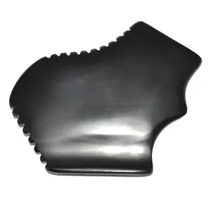 प्राकृतिक बियान पत्थर शरीर गुआ शा गर्दन और पीठ की मालिश विरोधी-एजिंग फेस लिफ्ट त्वचा की देखभाल सौंदर्य उपकरण ब्लैक बियान पत्थर Guasha बोर्ड