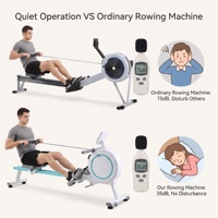 Máquina de Remo Magnética Silenciosa para Fitness, Ahorra Espacio, Multifuncional, para Gimnasio y Hogar