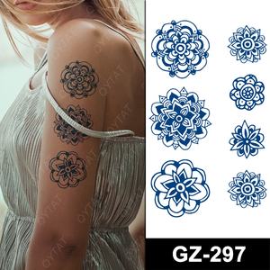 <span class=keywords><strong>Tatouage</strong></span> semi-permanent au <span class=keywords><strong>henné</strong></span> Jagua, à base de plantes 100%, sûr pour les plantes, dure 2 semaines, bleu, pour les mains, les bras, les épaules, les jambes, encre de jus - Product Image 6