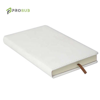 Carnet de composition portable Prosub éco-responsable et minimaliste, blanc, A4/A5/A6, journal vierge à sublimation avec couverture en cuir PU