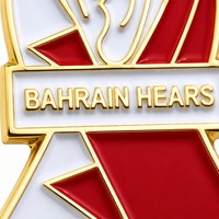Épinglette en émail personnalisée, souvenir culturel et humaniste, symbole d'oreille du drapeau du Bahreïn, fabrication artisanale, objet de collection