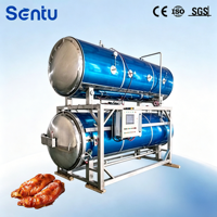 Autoclave à bain-marie DOSH ASME avec système de contrôle PLC, autoclave rotatif à immersion dans l'eau pour aliments en sachet