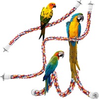 Corde d'escalade spirale en coton flexible et populaire pour perroquets, jouet à mâcher pour perroquets de petite à grande taille, accessoire de cage