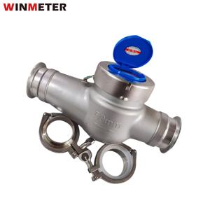 Compteur d'eau DN50 à raccord Tri-Clamp en acier inoxydable 304/316L, certifié CE R160, directement <span class=keywords><strong>de</strong></span> l'usine 150 ℃   Raffinerie <span class=keywords><strong>de</strong></span> lard en promotion - Product Image 1