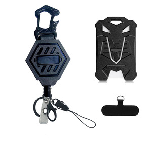 Mosquetón de pesca de alta resistencia con clip trasero, cuerda de acero multifuncional, carrete para credenciales y llavero, venta al por mayor de fábrica - Product Image 5
