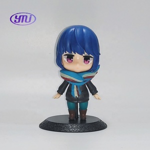 YMJ 4 pièces Nouvelles figurines d'action en PVC de 10 cm de l'anime <span class=keywords><strong>Yuru</strong></span> Camp, modèles de collection de figurines de Rin Shima et Kagamihara Nadeshiko, artisanat en plastique - Product Image 4