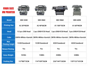 High Speed 4060 A2 Size UV Printer With Rotary 2 Head For T Shirt Acrylic Metal Phone Case Shoe Pen Printing Machine Prices