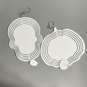 Custom Halloween 3D Metal 10 Inches <b>Hanging</b> Wind Spinner Outdoor Garden Decor for <b>White</b> Sublimation - Product Image 1