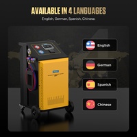 Recargador Automático de Aire Acondicionado para Automóviles LM708 R134A, Máquina Portátil de Recuperación de Refrigerante para Automóviles